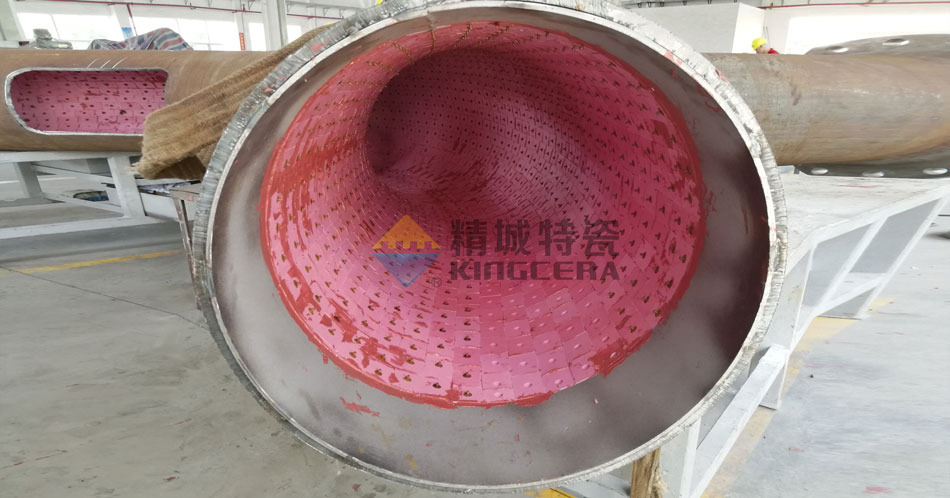 点焊装卡式耐磨陶瓷管道 点焊装卡式耐磨陶瓷管道